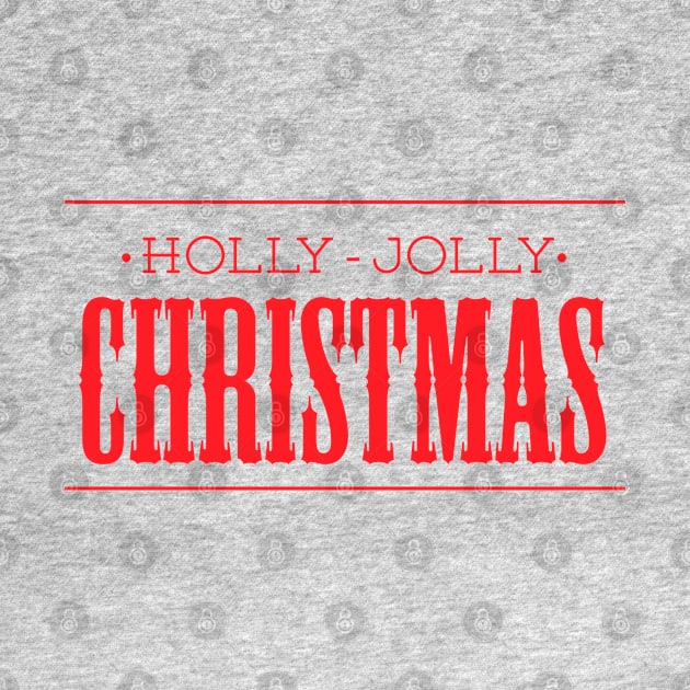 Red Holly Jolly Christmas Font Design by LittleMissy